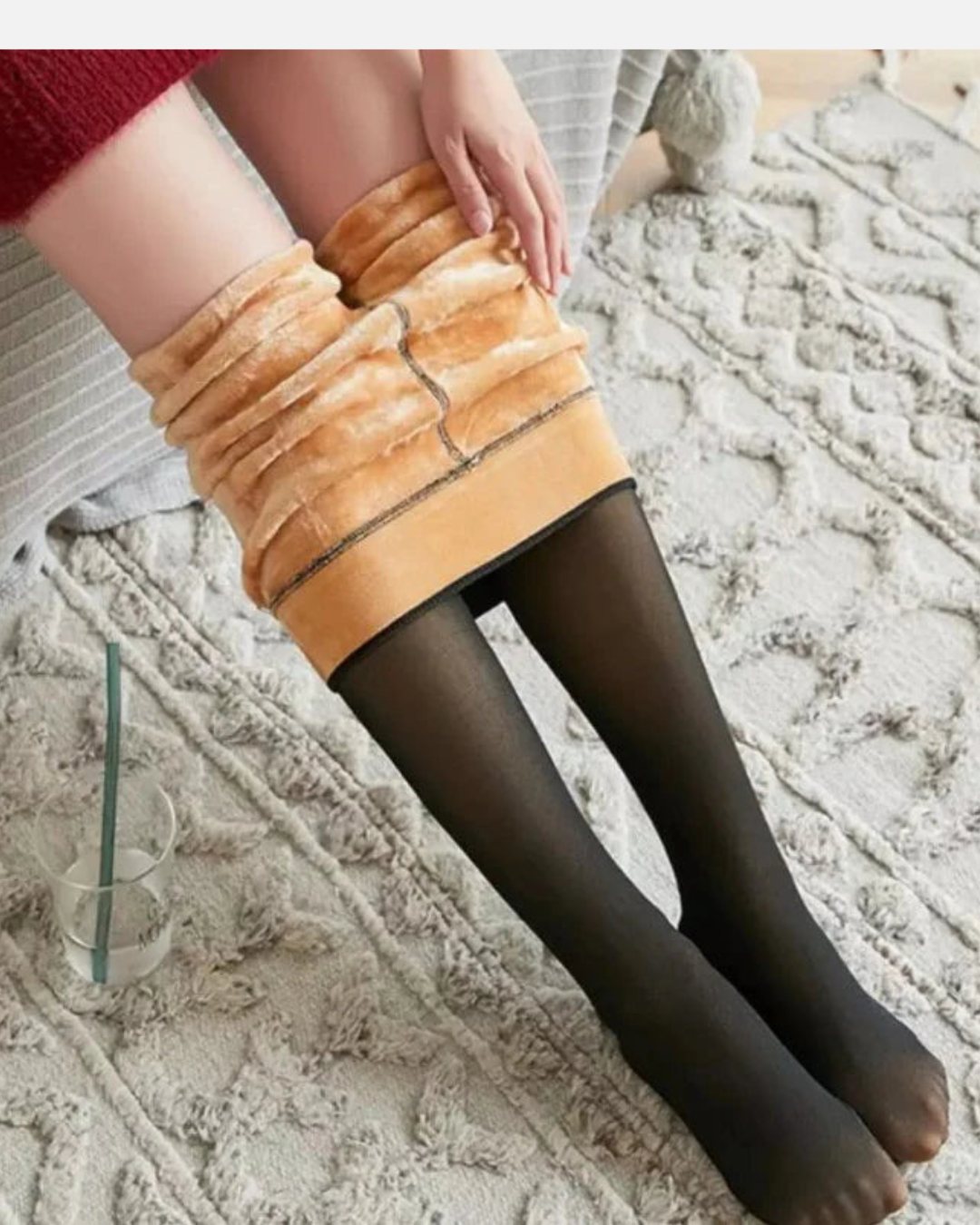 Premium Thermal Fur Stockings Sheer - Norwegian Faux Fur